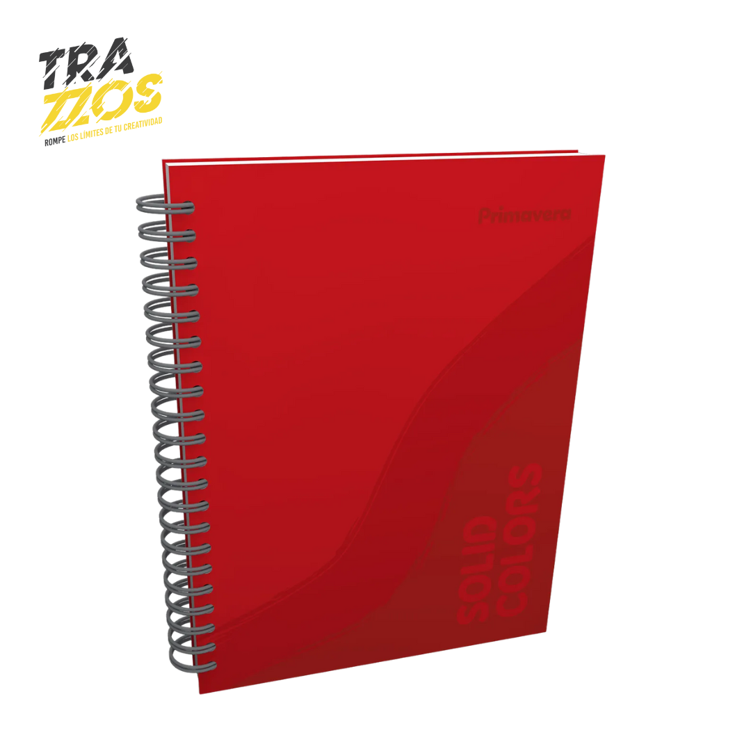 Cuaderno argollado multimaterias unicolor Rojo