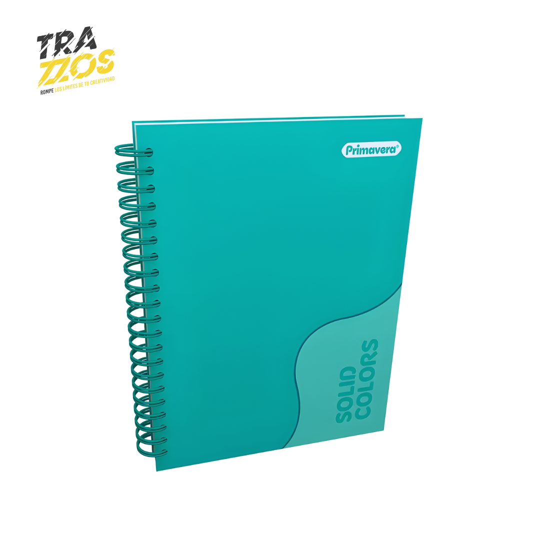 Cuaderno argollado multimaterias unicolor verde