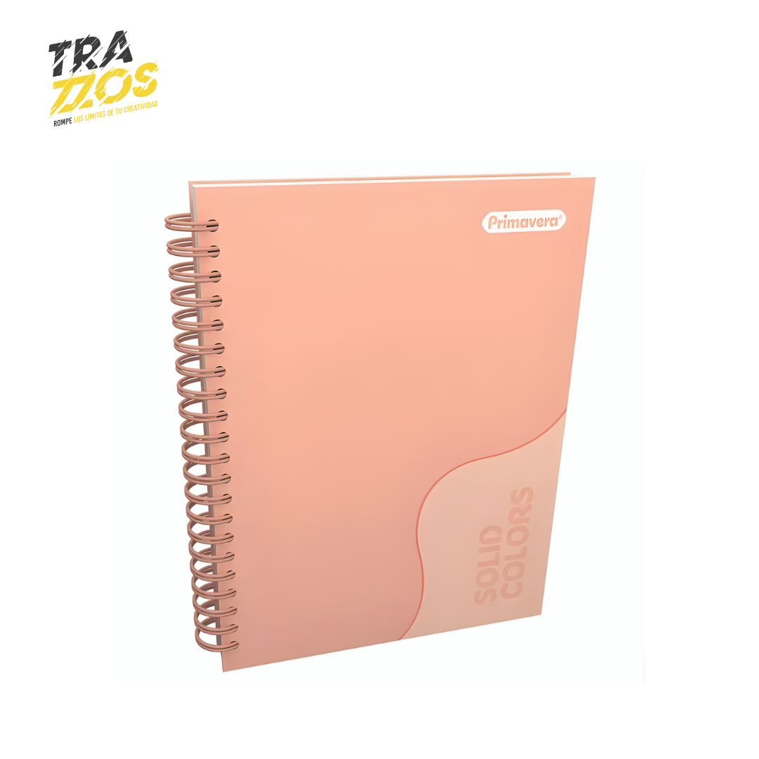 Cuaderno argollado multimaterias unicolor Salmon