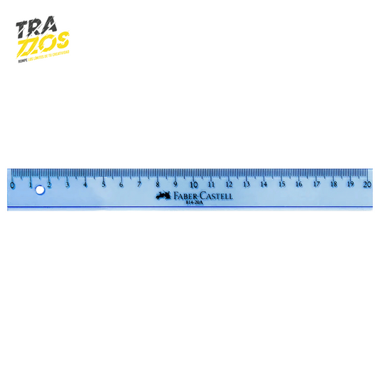 Regla Faber Castell X 20cm Translucida