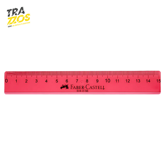 Regla Faber Castell X 15cm Translucida