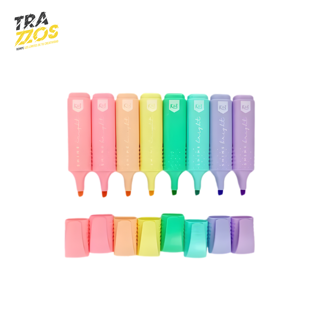 Resaltador Kiut Pastel x8Uds