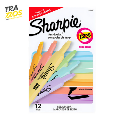 Resaltadores Sharpie Tank x12 Pastel