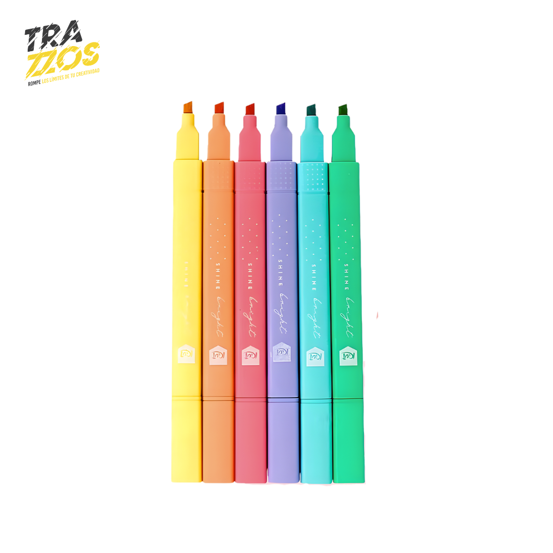 Resaltadores Kiut Delgados Pastel x6
