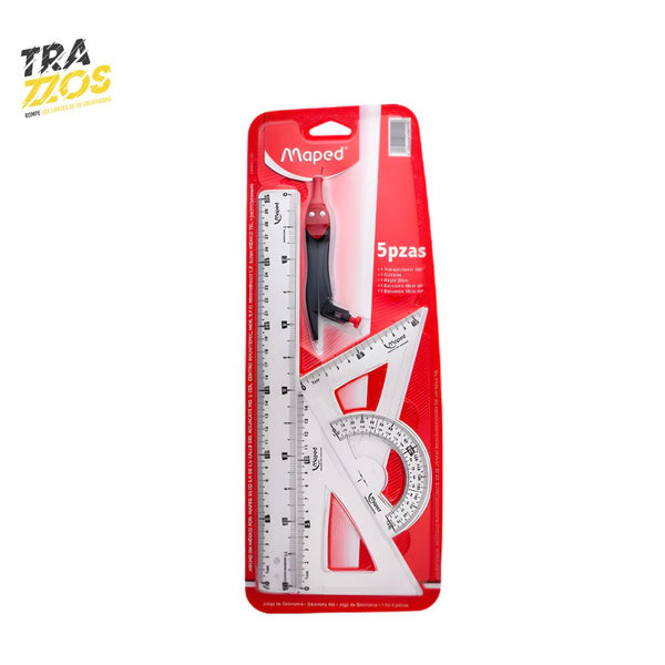 Set Geométrico Maped 5 Piezas