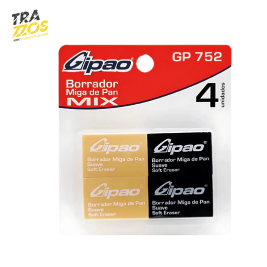 Set Borradores Miga de Pan Mix Gipao x4