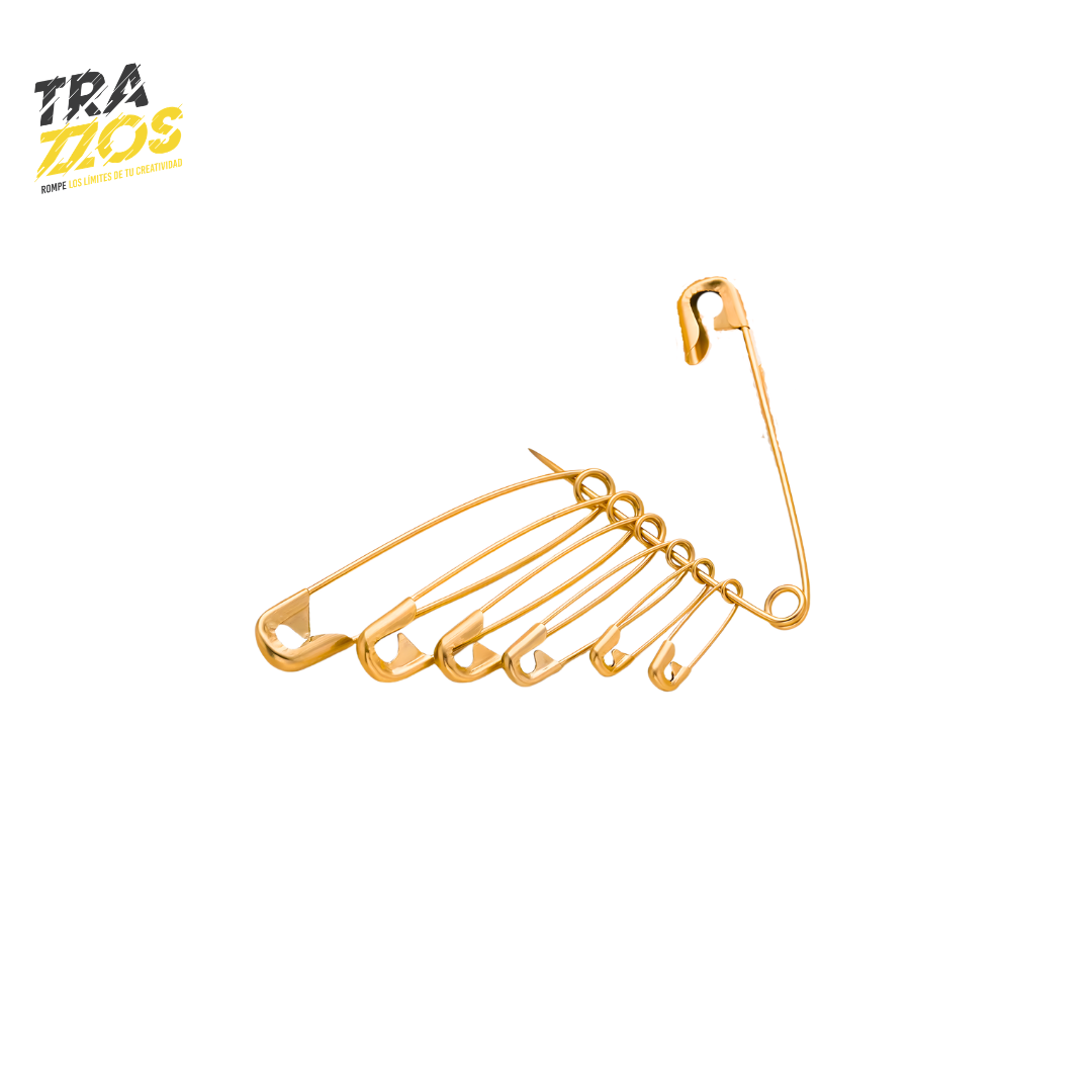 Set Ganchos Nodriza Dorado Surtidos x144