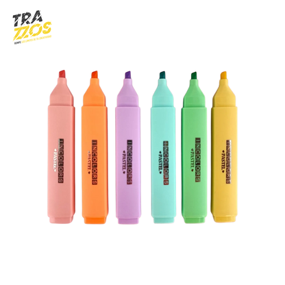 Set de 6 Resaltadores Incolors  Pastel