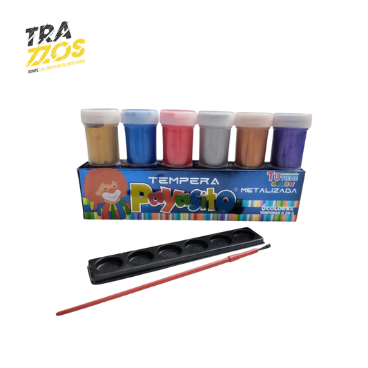 Tempera Payasito Metalizada x6