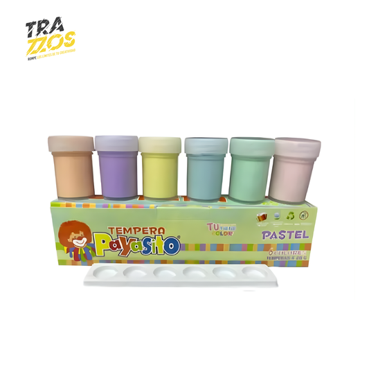 Tempera Payasito Pastel x6