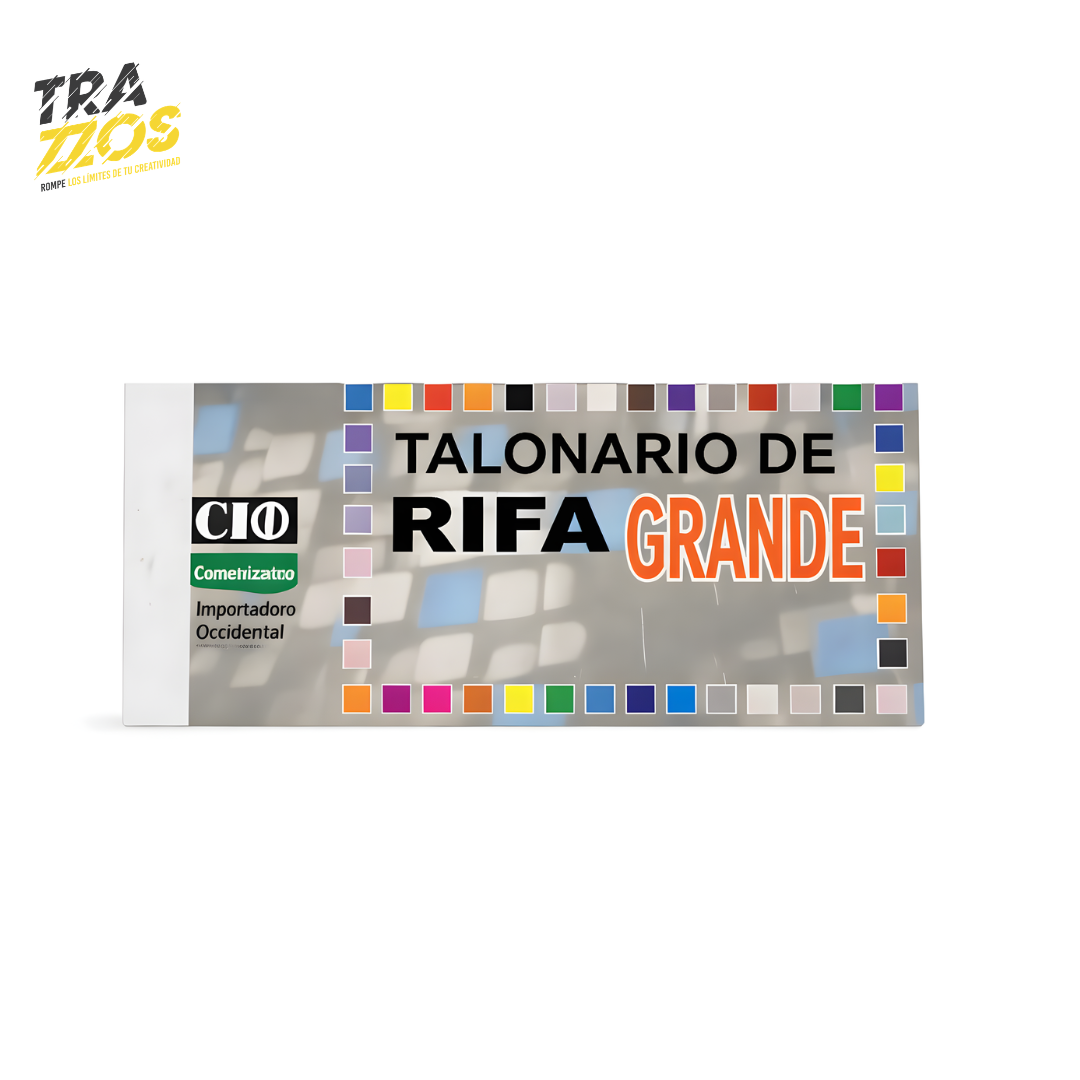 Talonario Rifa Blanco Grande