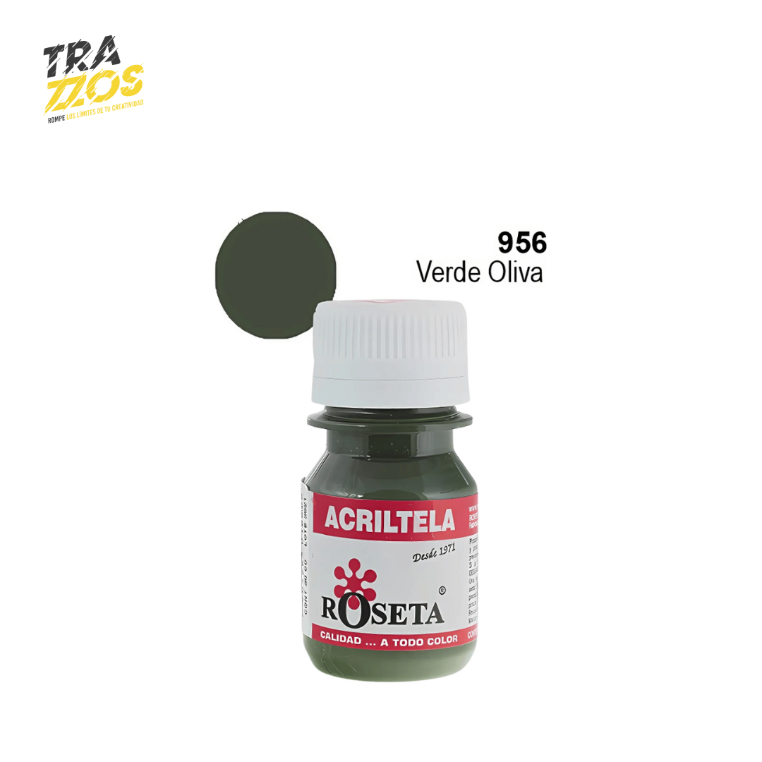 Acriltela Roseta Verde Oliva
