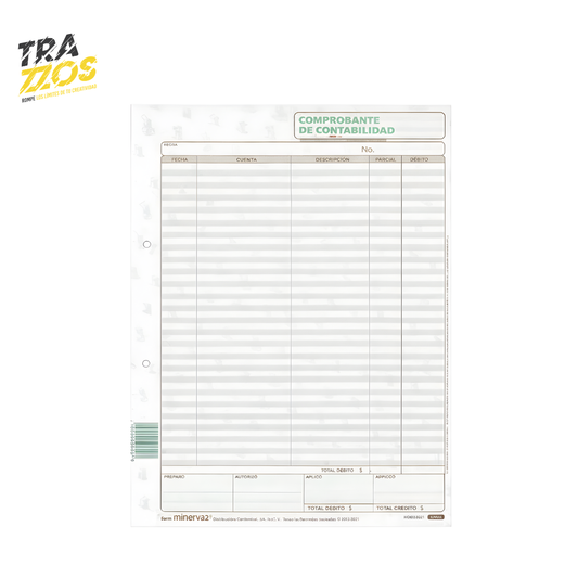 comprobante de Contabilidad Minerva 40-11 x100
