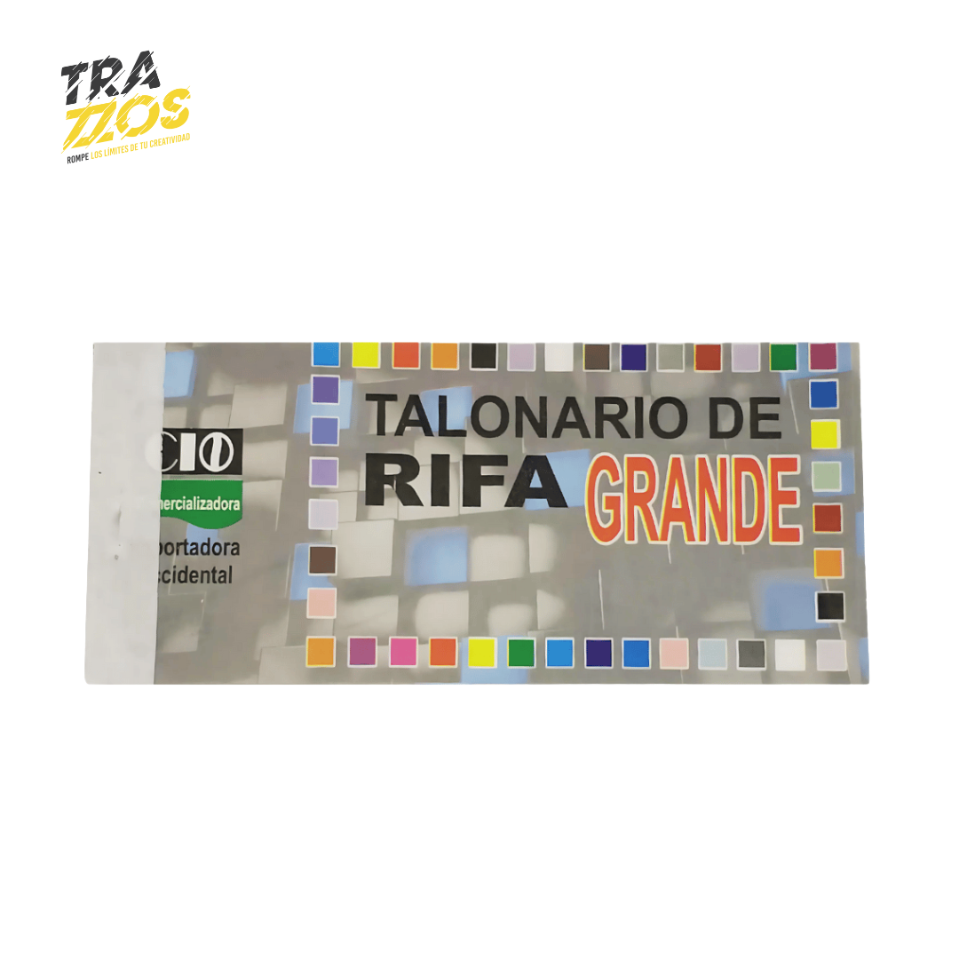 Talonario Rifa Estelar Blanco Grande